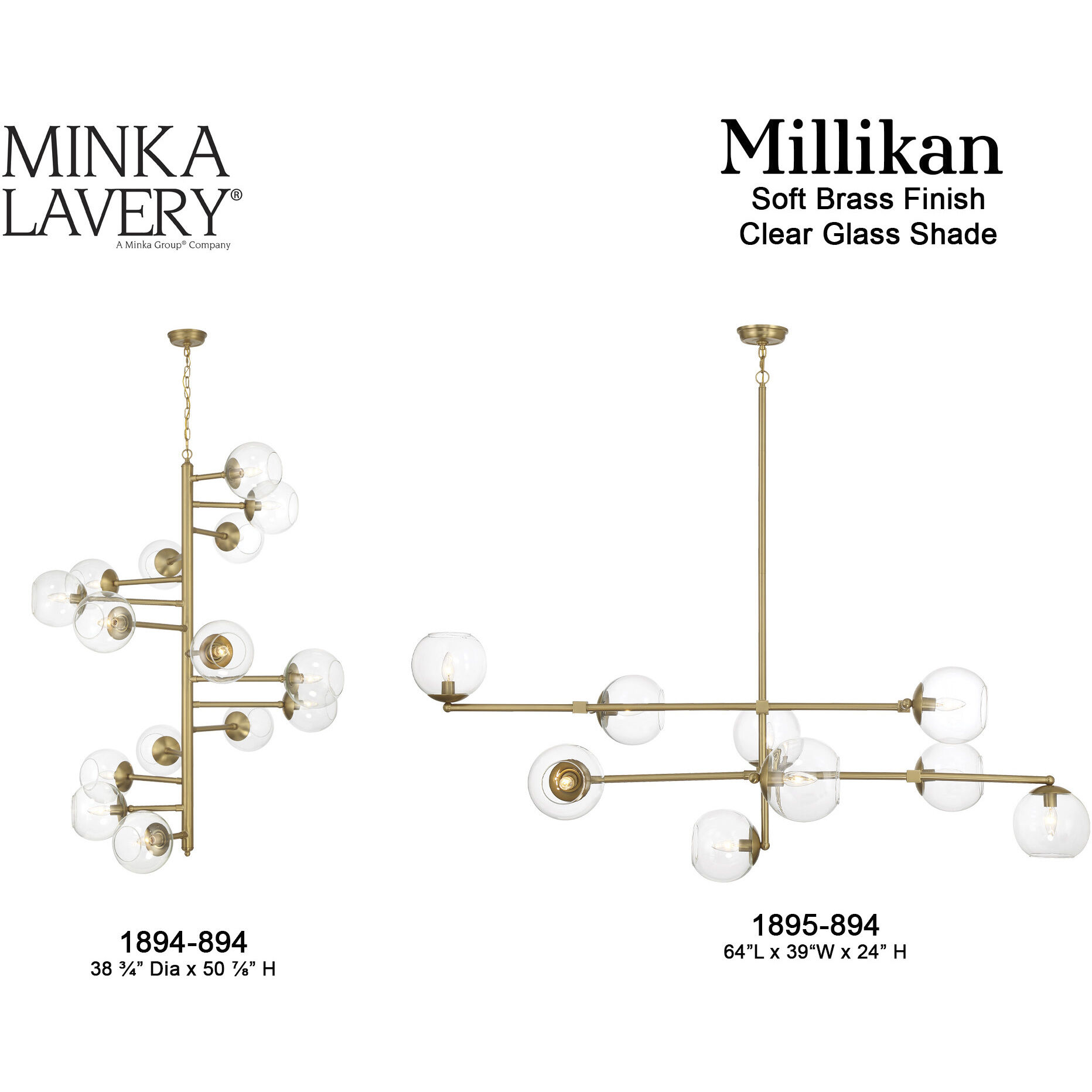 Millikan 15 Light 38.75 inch Signature Brass Pendant Ceiling Light
